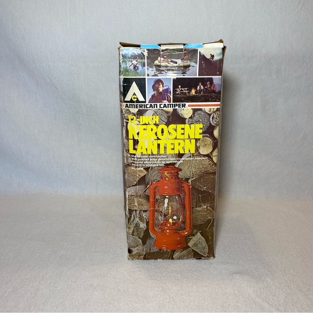 VINTAGE NEW IN BOX American Camper 12 Inch Kerosene Lantern RK12 Red Camping